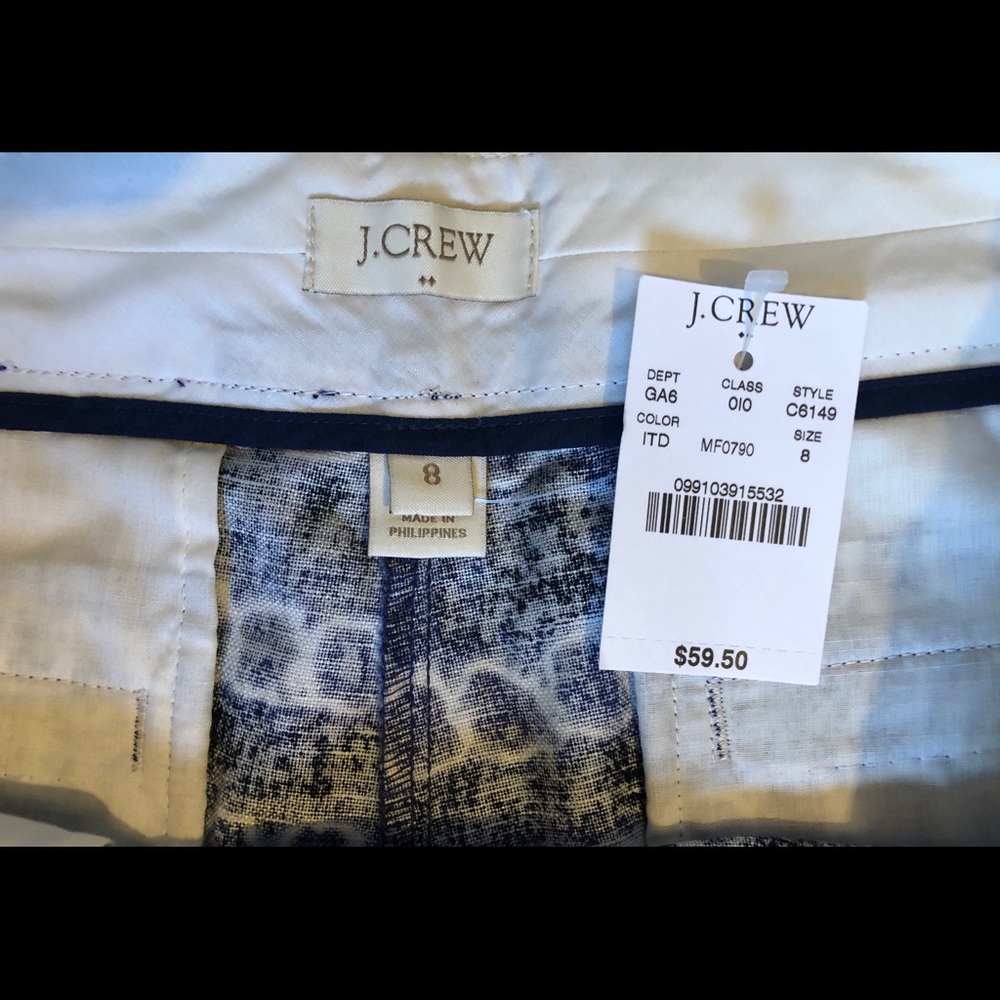 J. Crew Linen Cotton Shorts 8 NWT - Picture 2 of 3